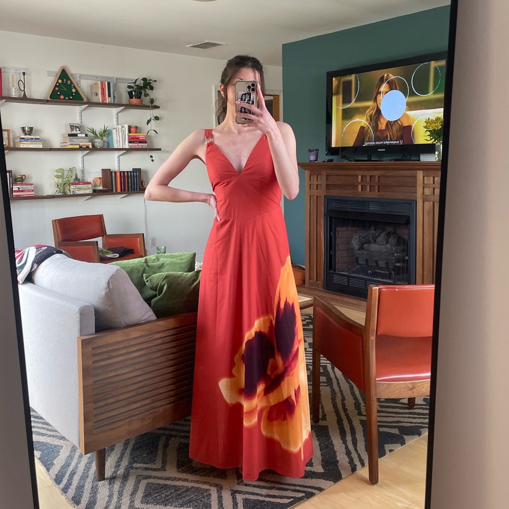 Abercrombie Orange Maxi Dress